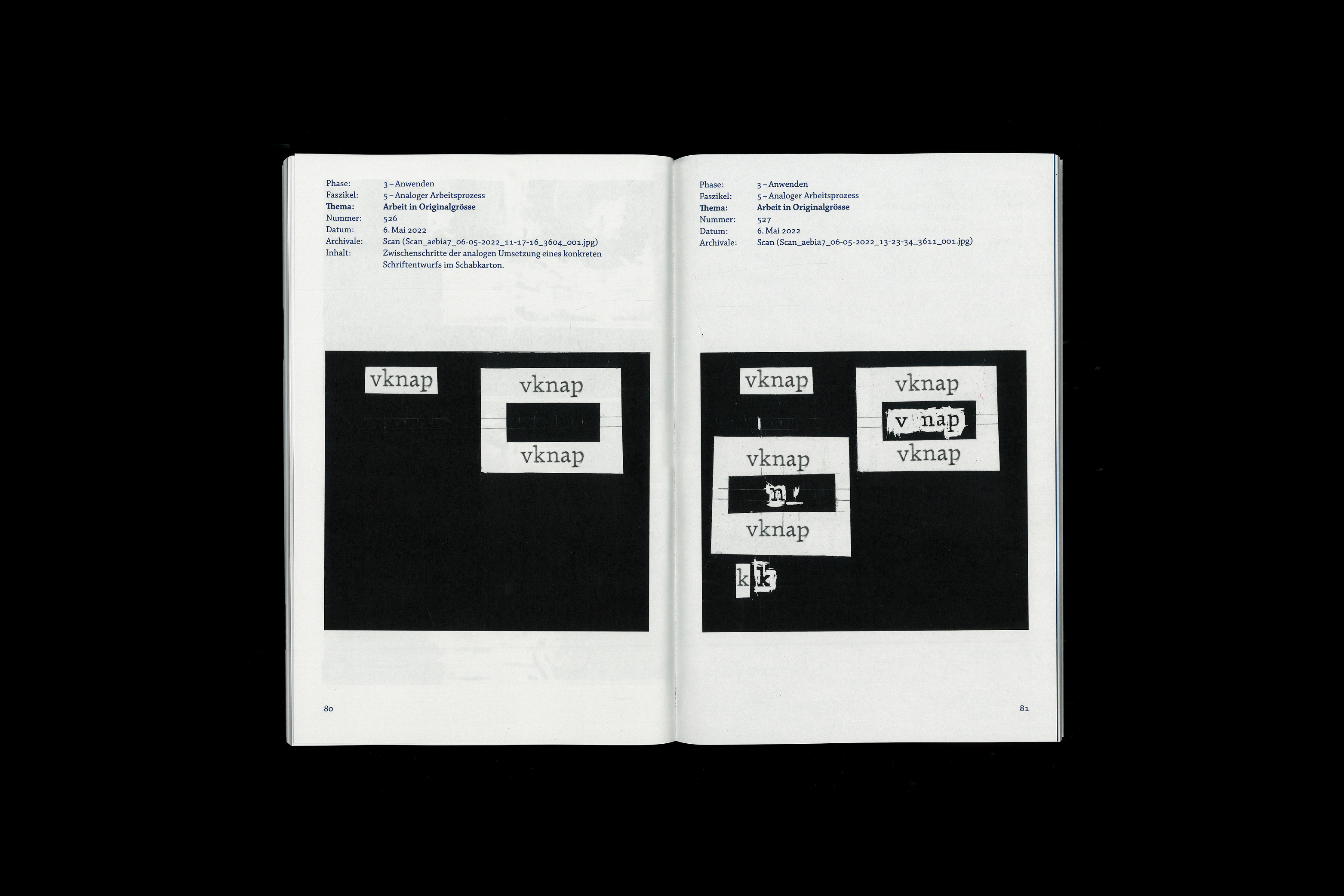 Bachelorpublikation: Fläche und Grösse in der Typografie