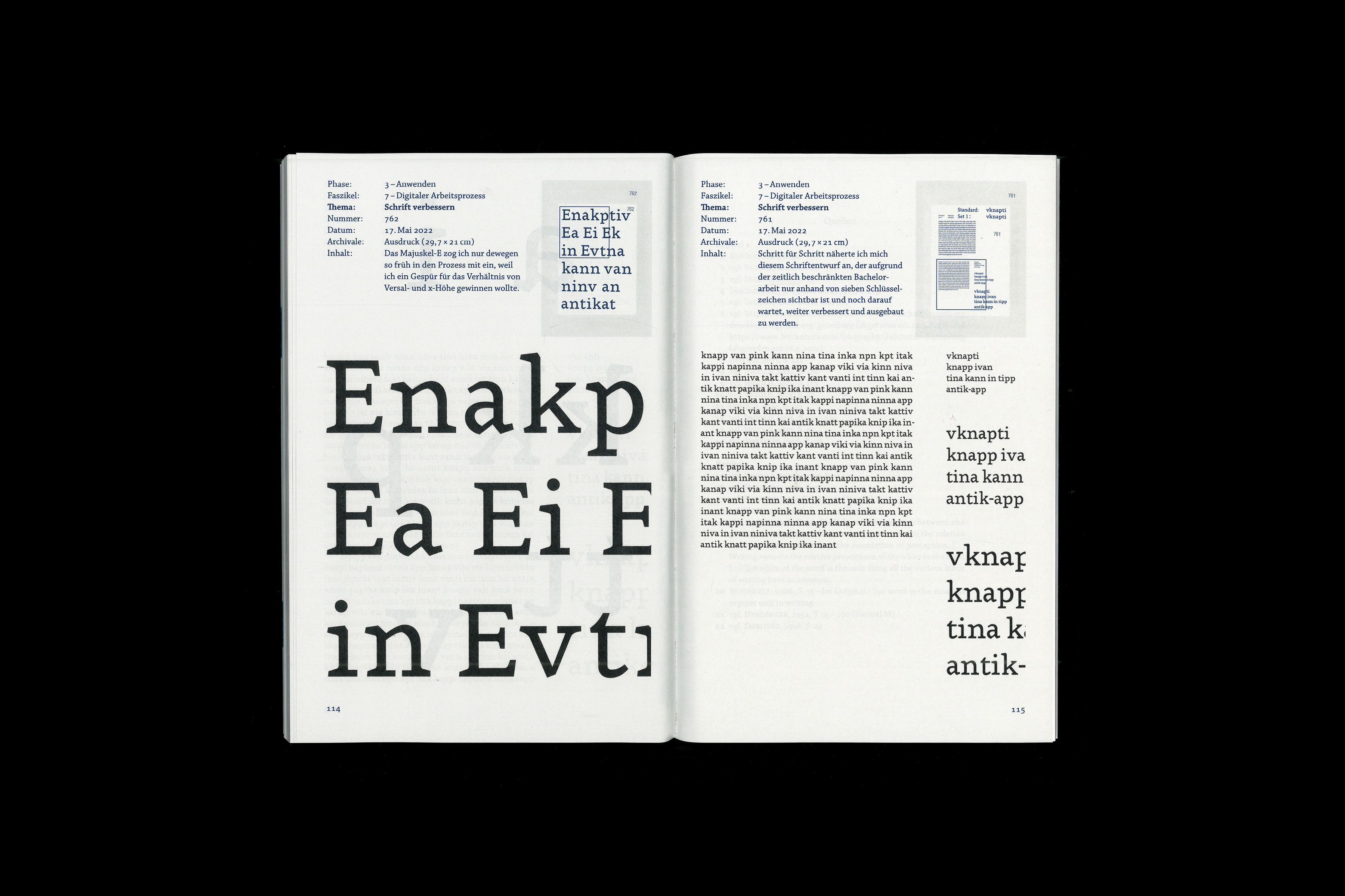 Bachelorpublikation: Fläche und Grösse in der Typografie