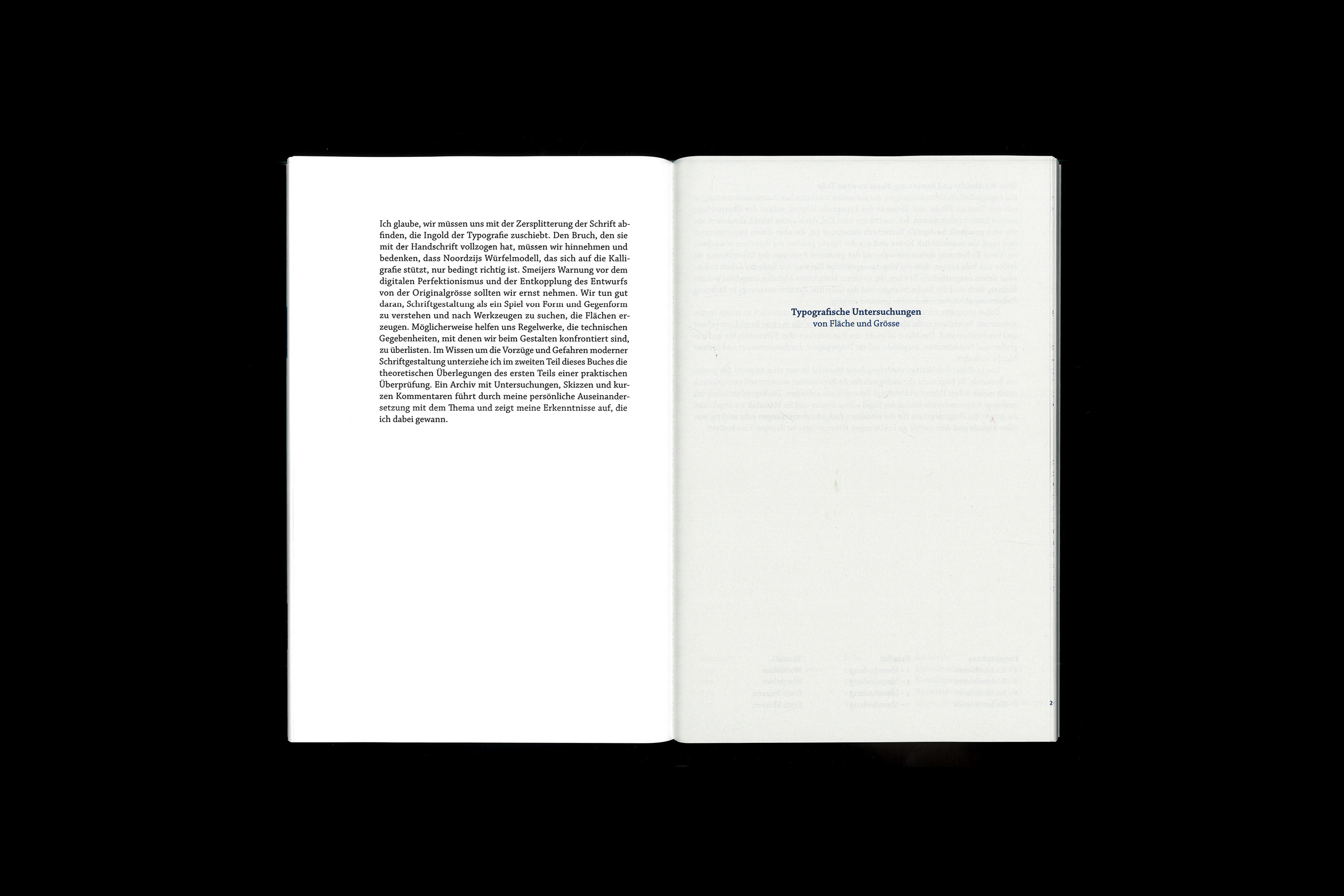 Bachelorpublikation: Fläche und Grösse in der Typografie