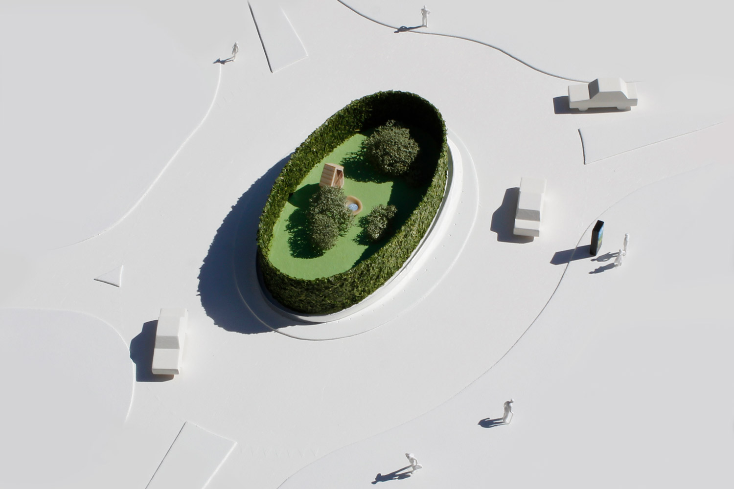 Architekturmodell, Vorschlag für die Neugestaltung des Dorfkreisels in Münsingen