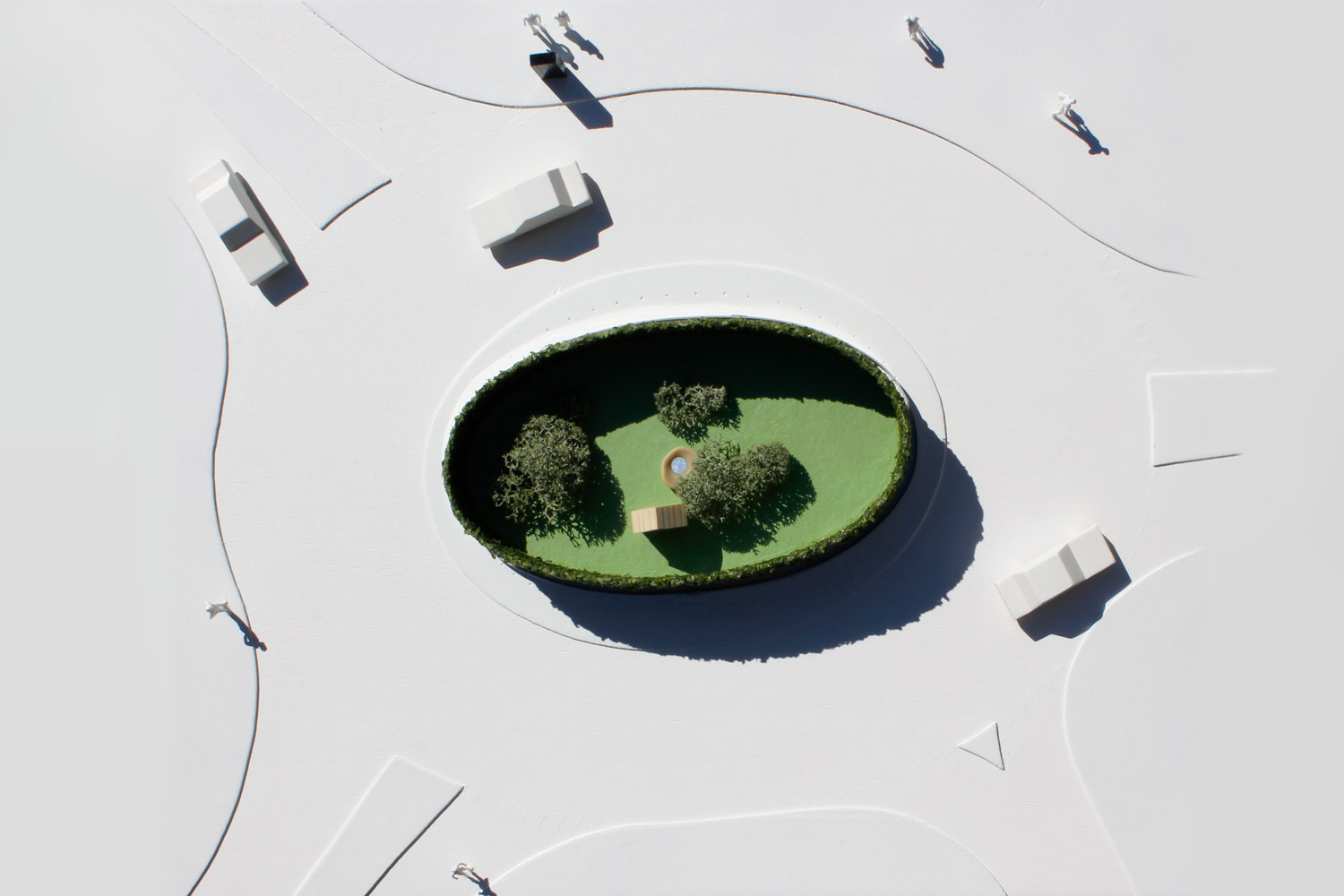 Architekturmodell, Vorschlag für die Neugestaltung des Dorfkreisels in Münsingen
