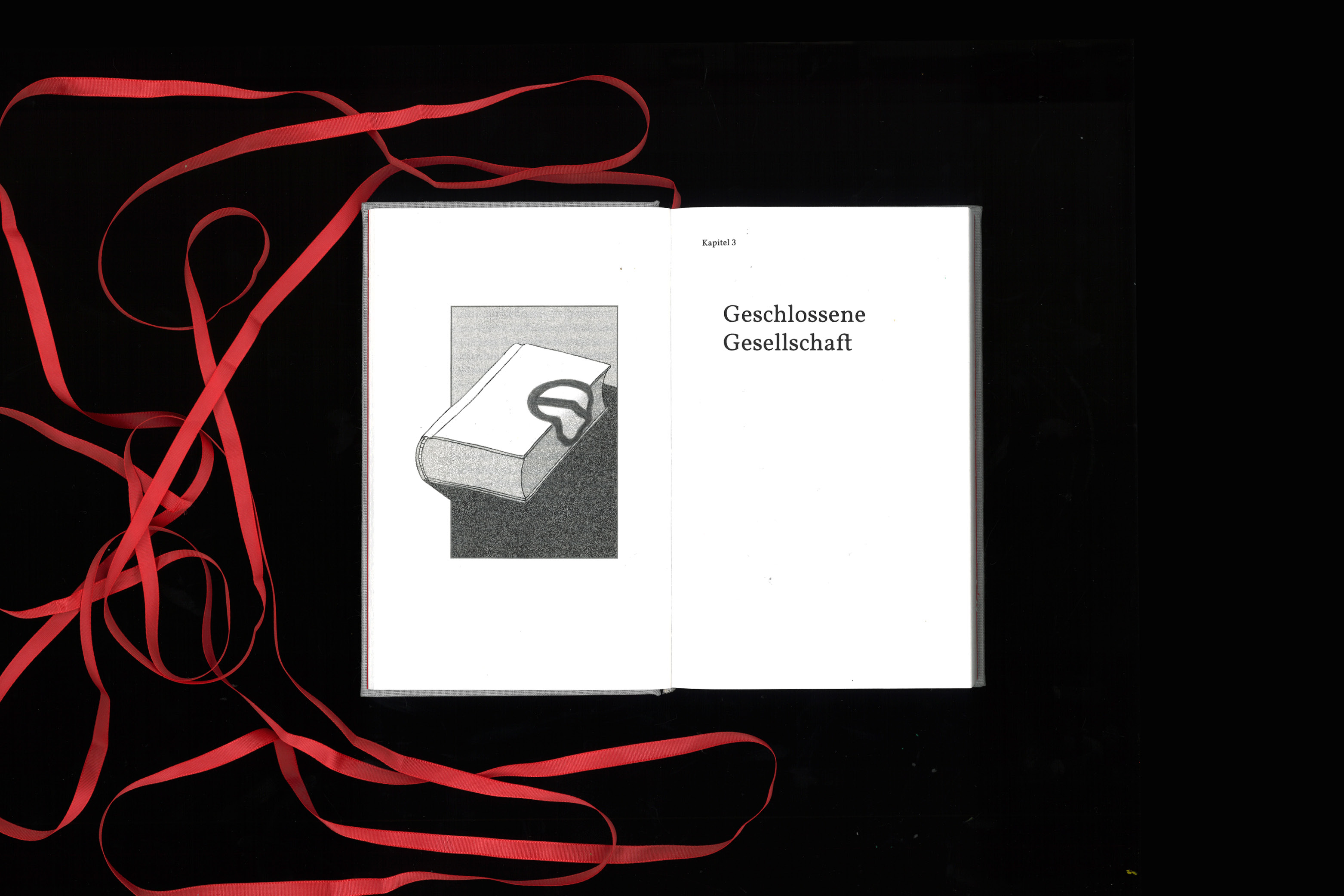 Eine illustrierte Doppelseite aus dem «Nicht öffnen»-Buch